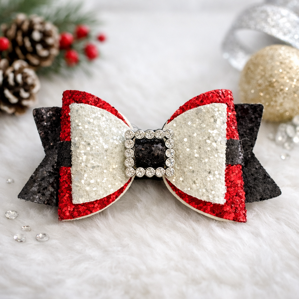 Santa Belt Buckle Bow
