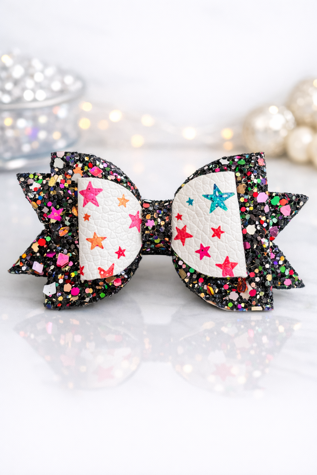 Confetti Star Split Bow