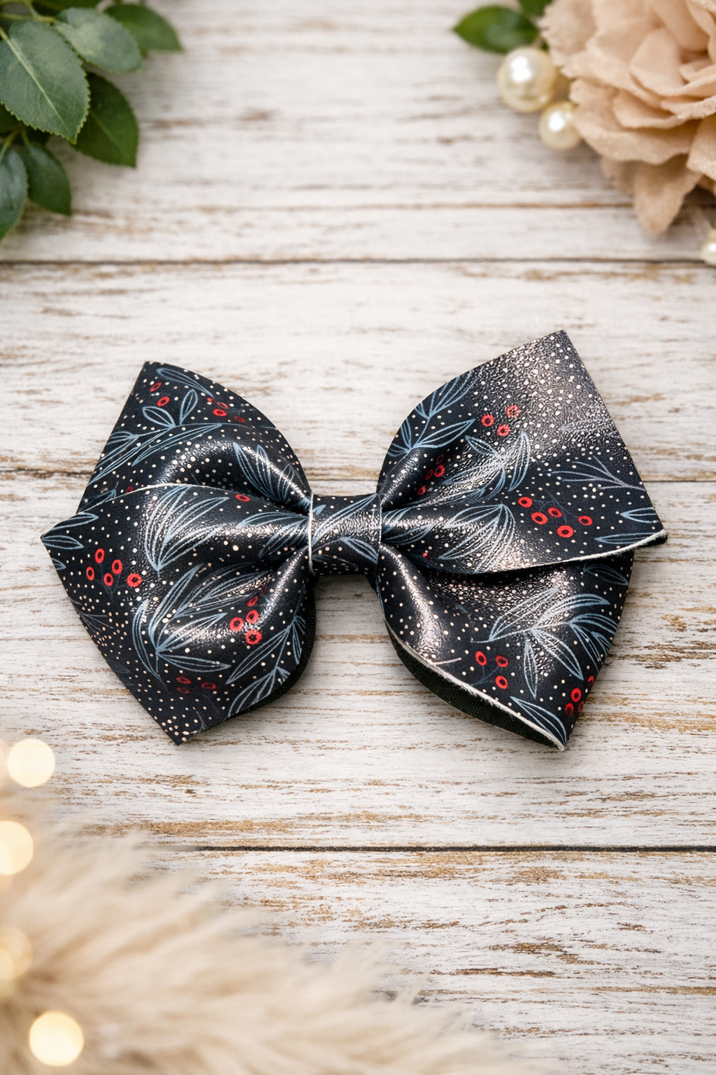 Midnight Winter Berry Bow