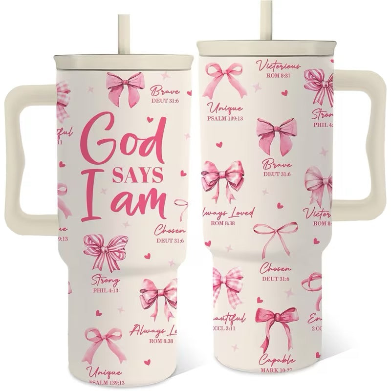 God Says I am | 24oz Tumbler