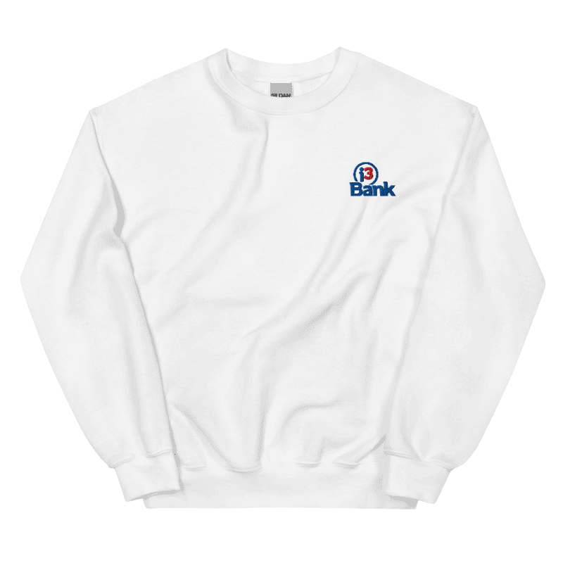 i3 Embroidered Crewneck Sweatshirt - White