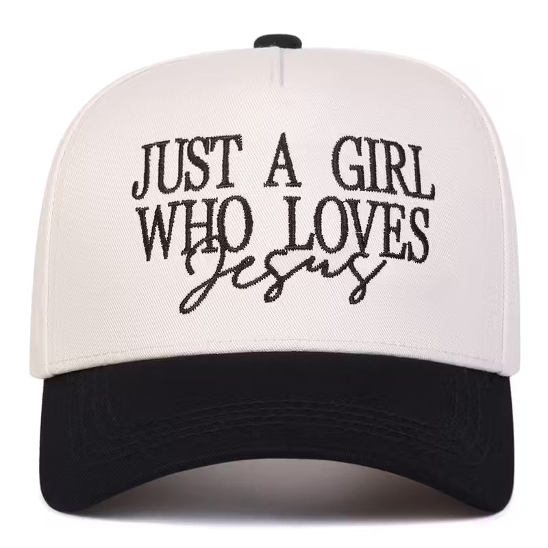 Just A Girl Who Love Jesus Embroidered Hat