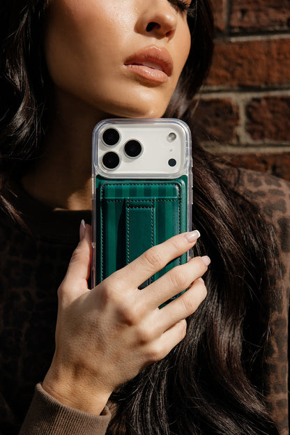 Evergreen Stripe Magnetic Wallet