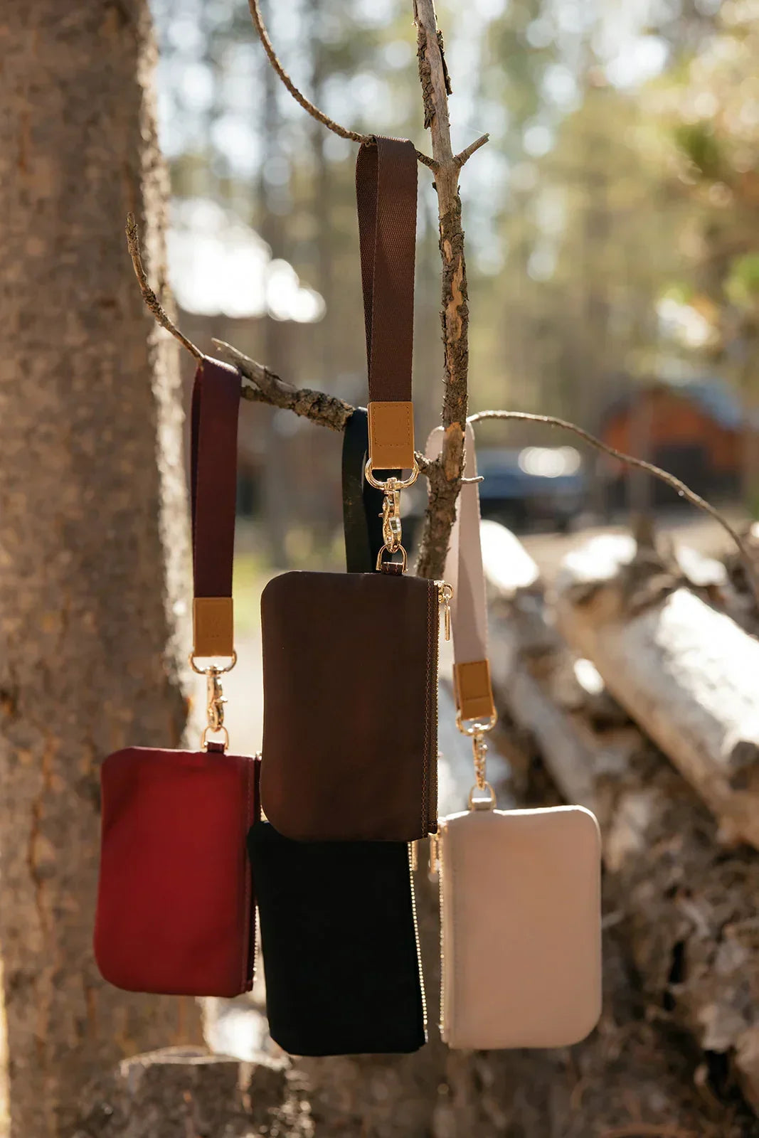 Almond Cream Zipper Pouch