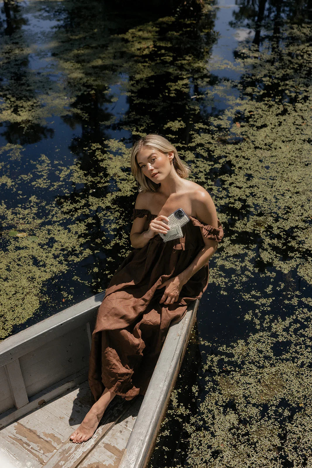 Blooming Check Magnetic Case and Wallet