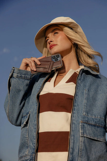 Cafe Gingham Magnetic Wallet