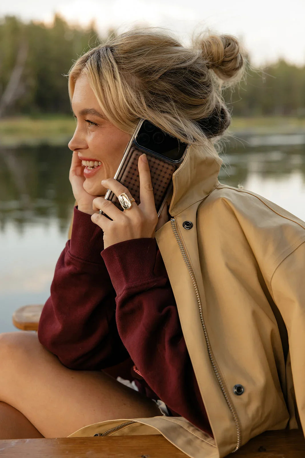 Cafe Gingham Magnetic Case