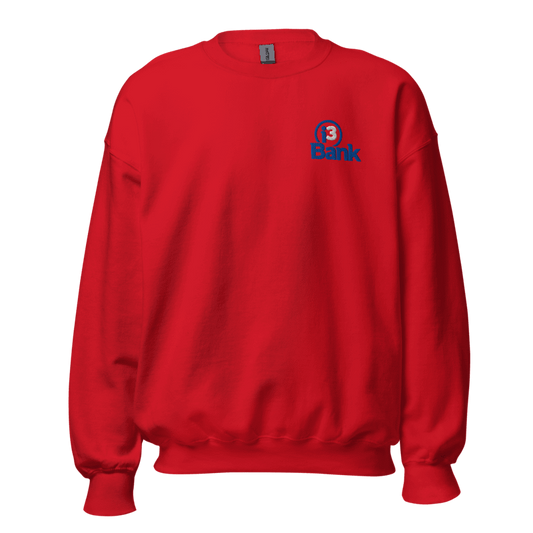 i3 Embroidered Crewneck Sweatshirt - Red
