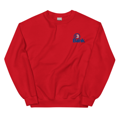 i3 Embroidered Crewneck Sweatshirt - Red