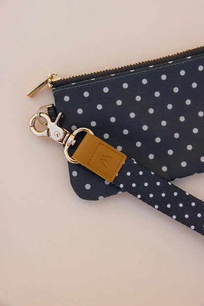 Cocoa Dot Zipper Pouch