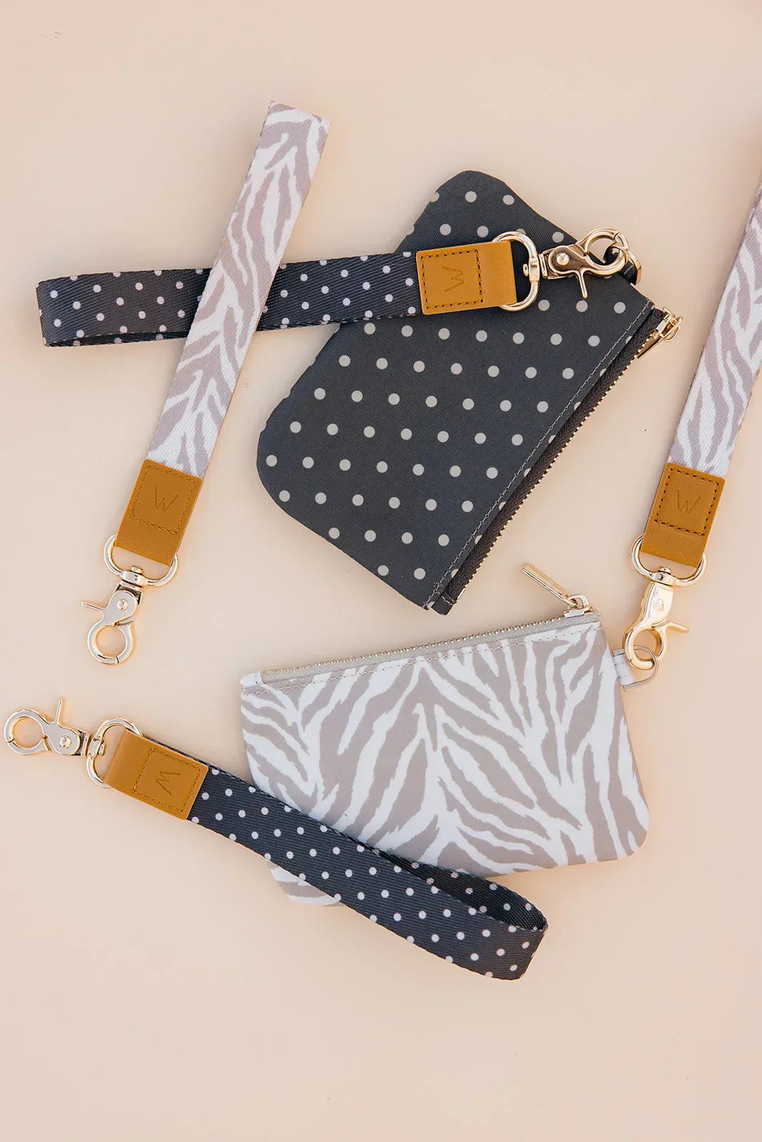 Cocoa Dot Zipper Pouch