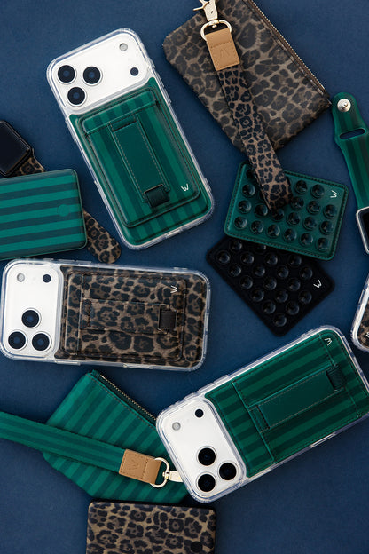 Evergreen Stripe Magnetic Wallet