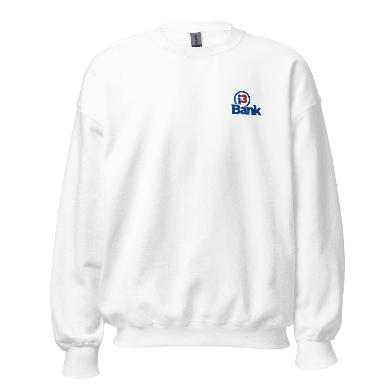 i3 Embroidered Crewneck Sweatshirt - White