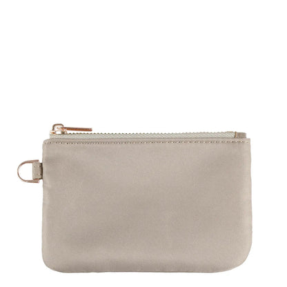 Almond Cream Zipper Pouch