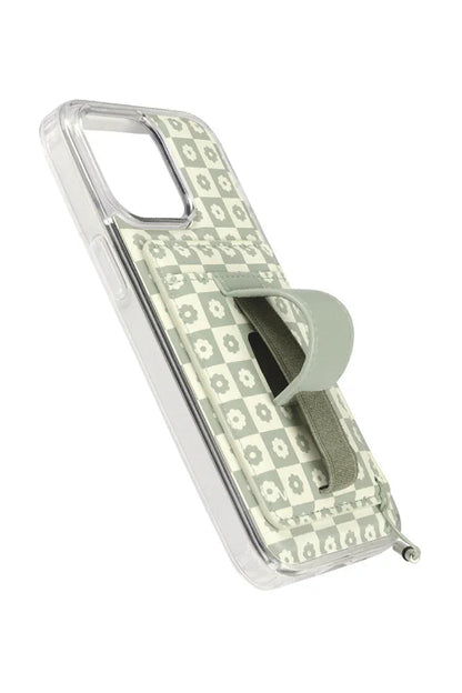 Blooming Check Magnetic Case and Wallet