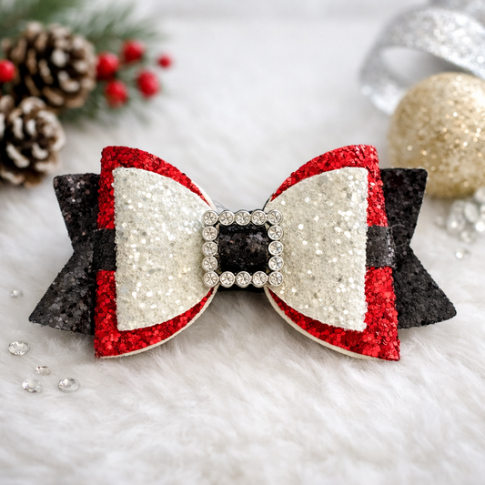 Santa Belt Buckle Bow