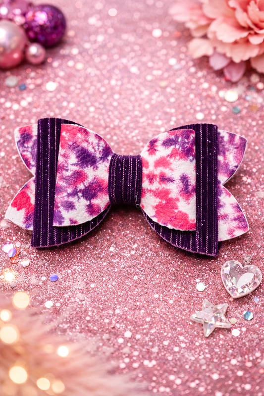Galaxy Tie-Dye Sparkle Bow