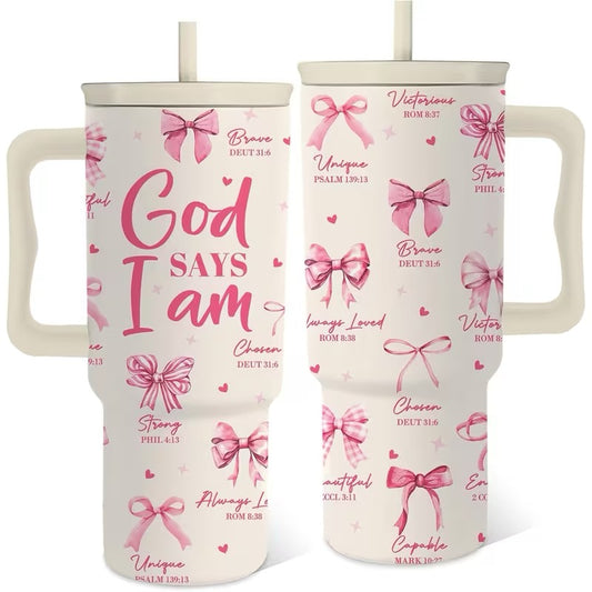 God Says I am | 24oz Tumbler
