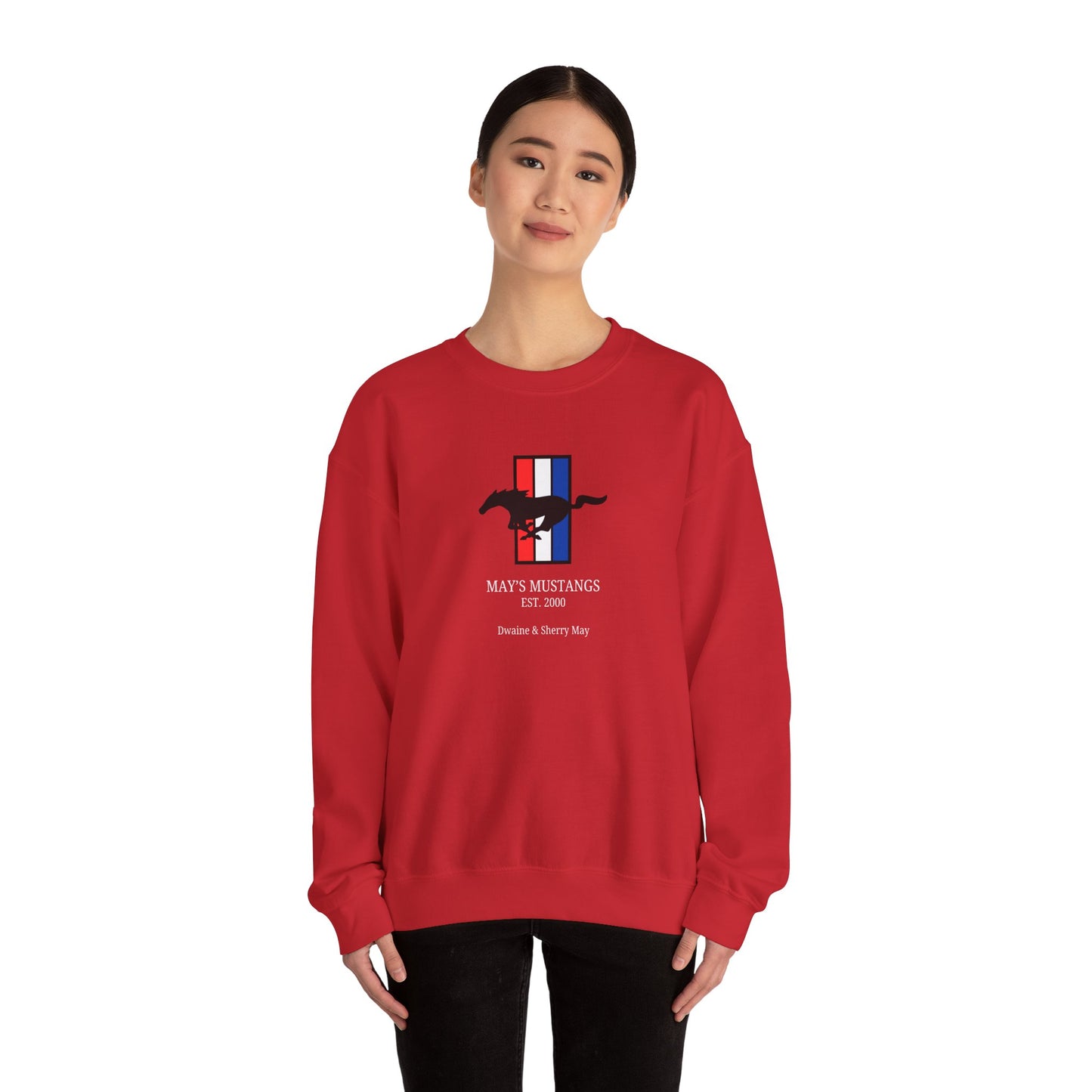 May's Mustangs Crewneck Sweatshirt