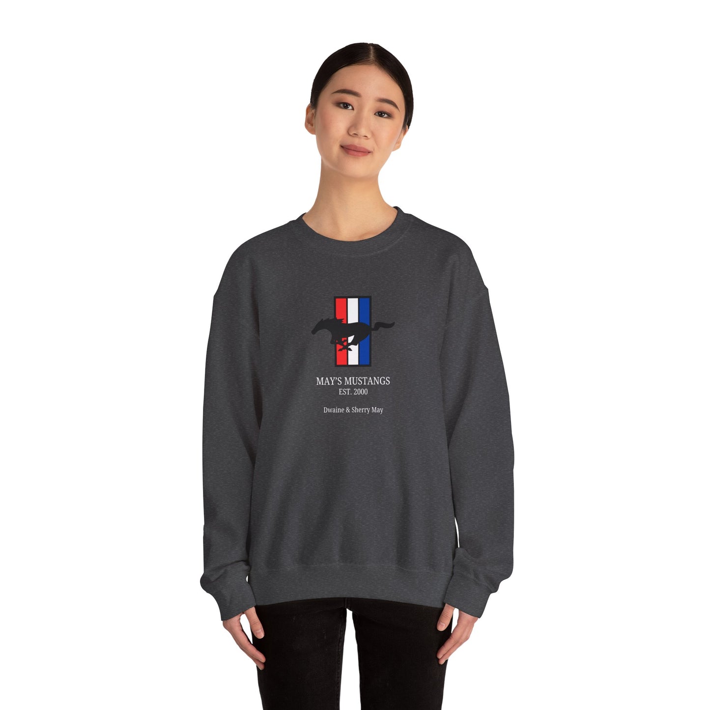 May's Mustangs Crewneck Sweatshirt