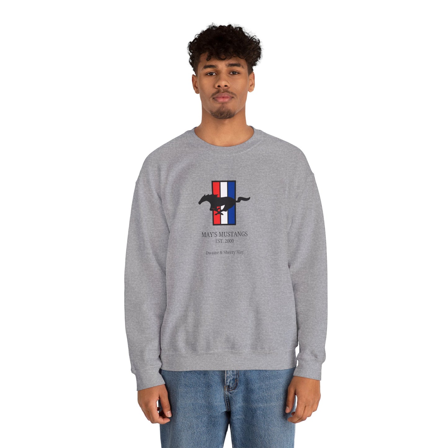 May's Mustangs Crewneck Sweatshirt