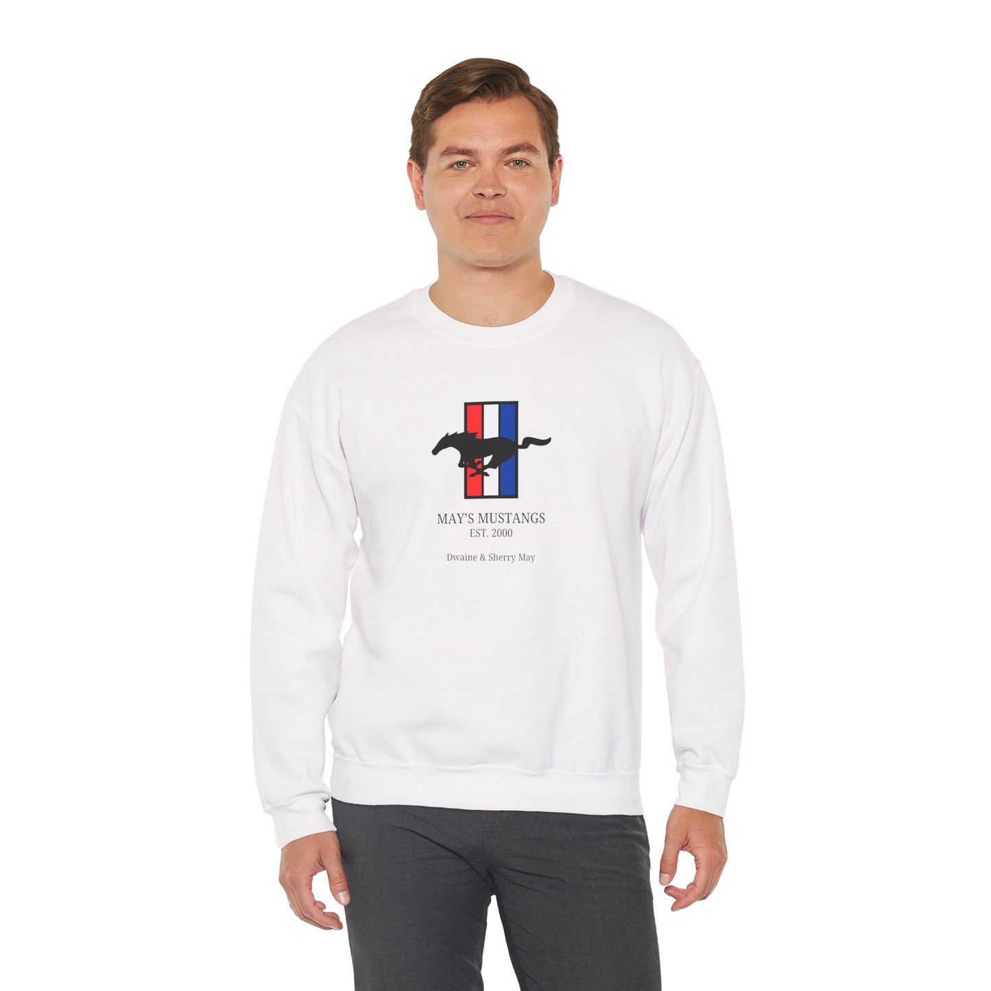 May's Mustangs Crewneck Sweatshirt