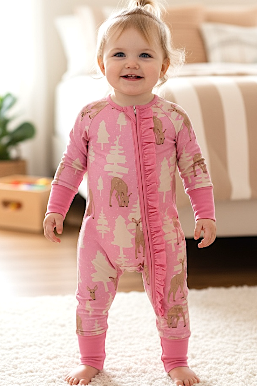 Christmas Tree Printed Baby Bodysuit