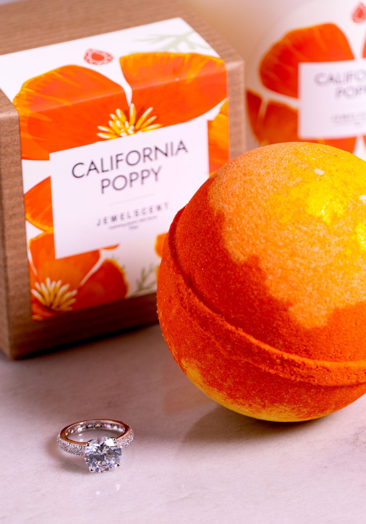 California Poppy 10oz Jewelry Bath Bomb
