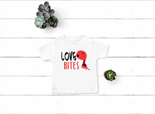 Love Bites, Valentines Day Shirt, Unisex Toddler/Kids Shirt