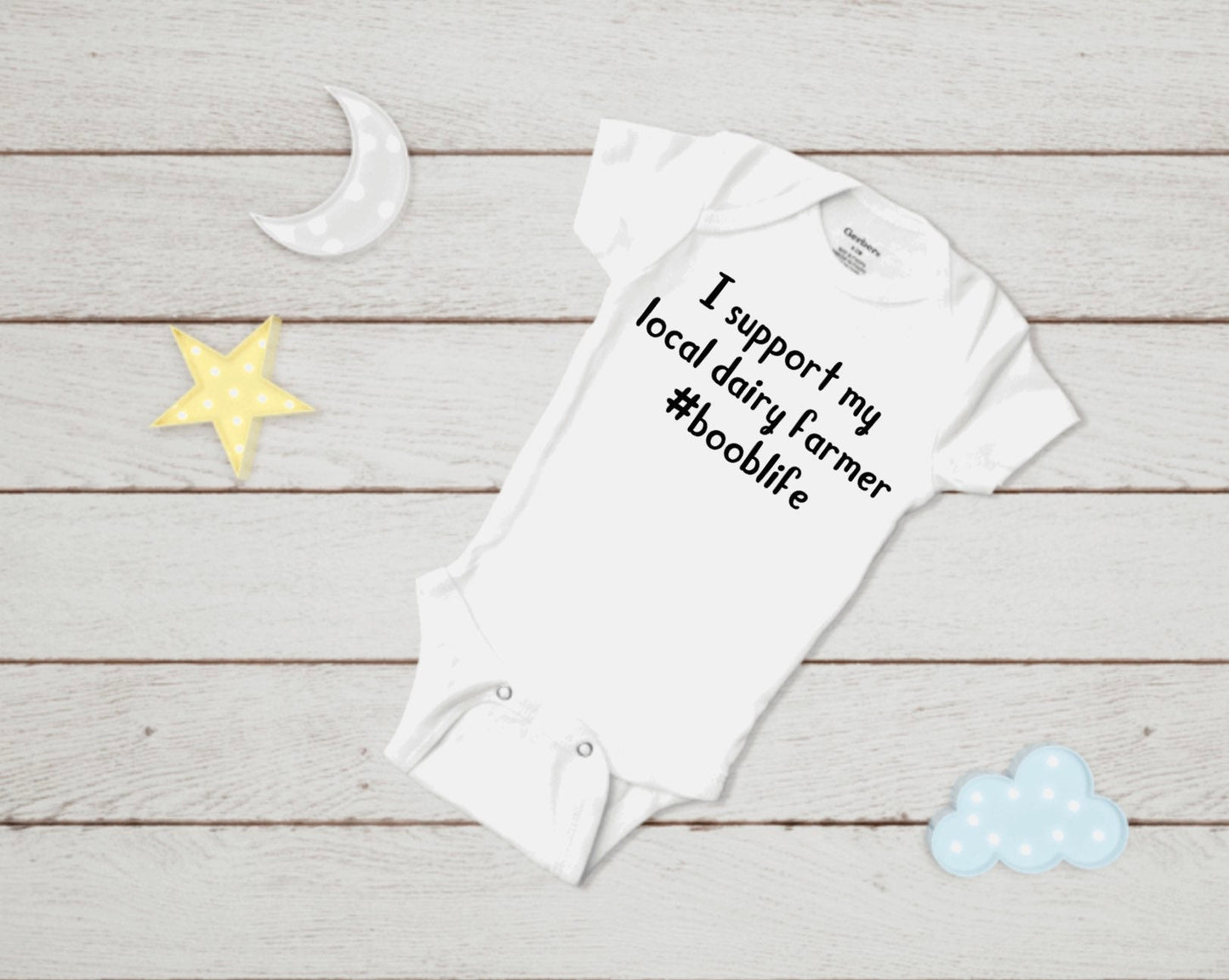 I Support My Local Dairy Farmer// Baby Bodysuit
