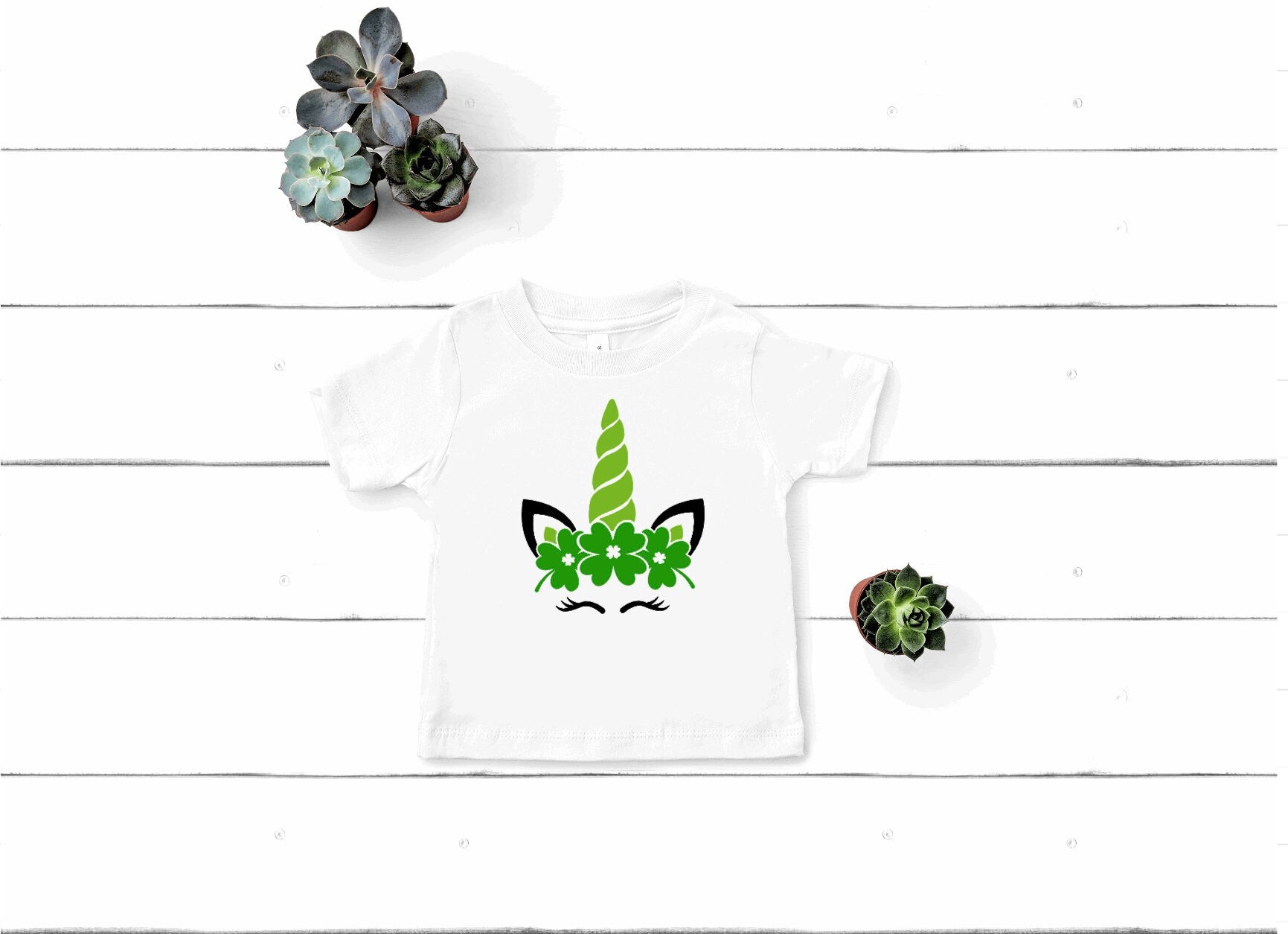Unicorn with Clover Crown Kid’s Shirt, Toddler/Kids T-Shirt, St. Patrick’s Day Shirt